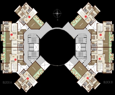 Floor Plan Block A & B - Duplex - 12th Floor